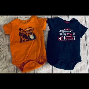 6 months carhartt onesies.